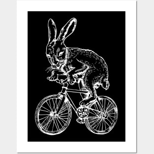 SEEMBO Rabbit Cycling Bicycle Cyclist Bicycling Bike Biker Posters and Art